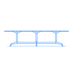 Furniture Dining Tables Eames Segmented Table Oval Tracing Svg Vector, Free Vectors File